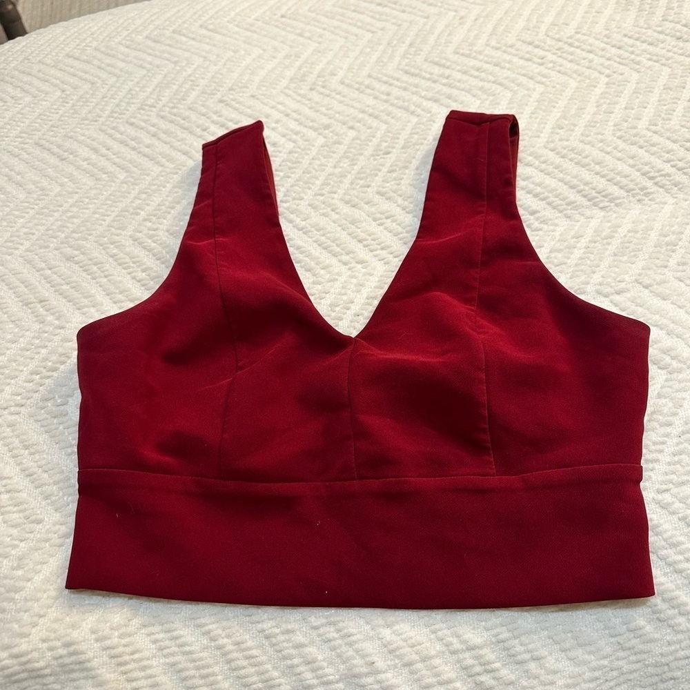 Forever 21 Maroon Crop Top Size Medium